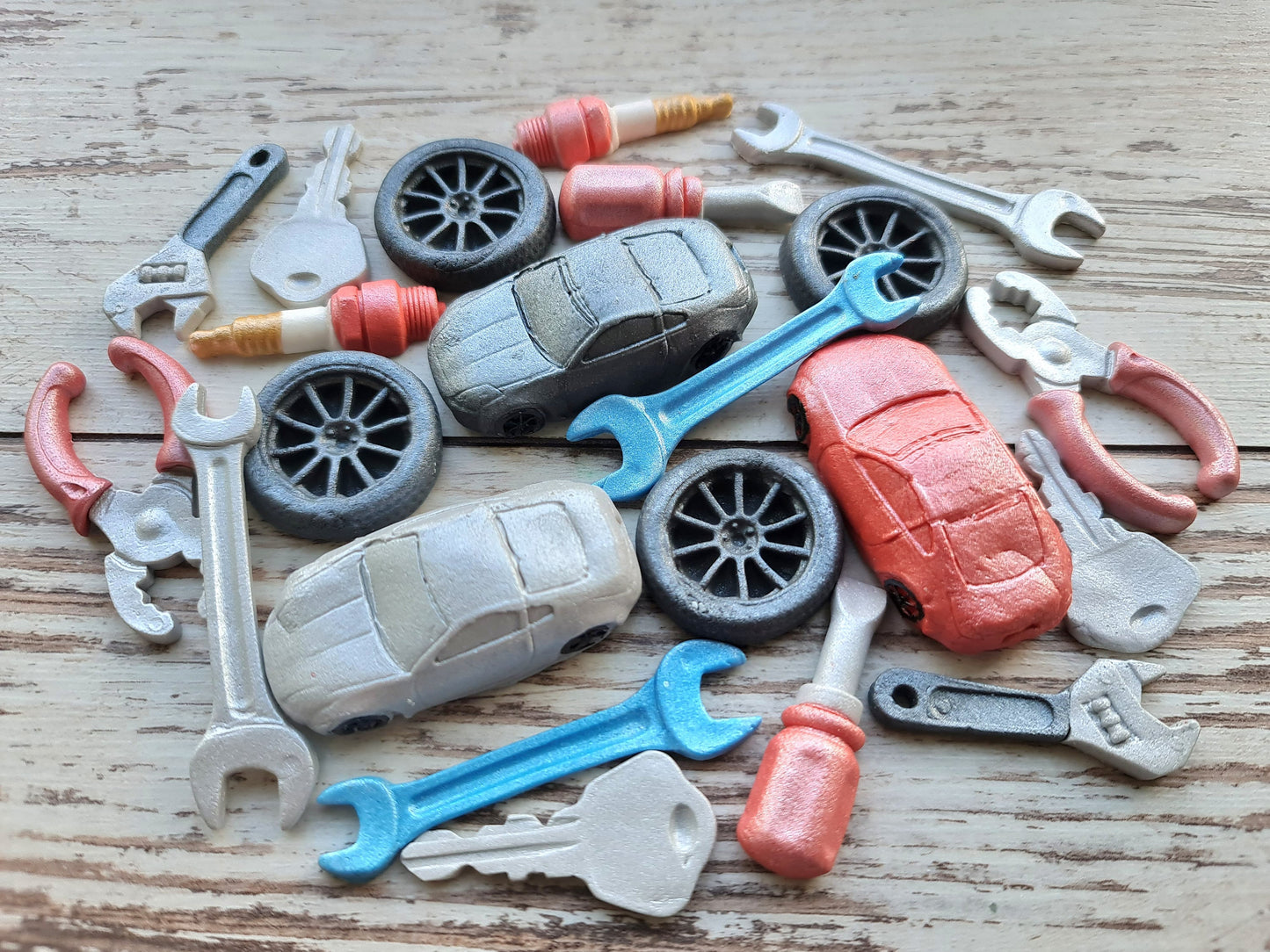 24pcs Car Tools Fondant Cake Topper