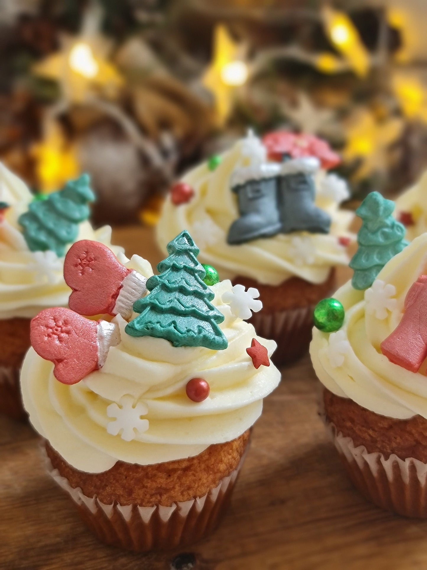 Edible Fondant Christmas Cake Toppers: Santa Clothes, Trees, SnowflakesNo Extra Fees for US Buyers