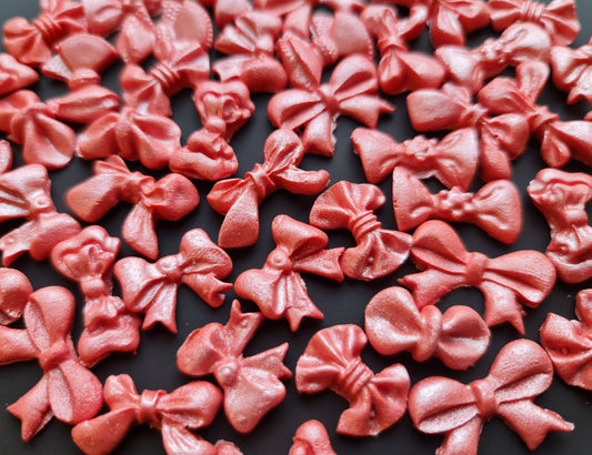 100 pcs. sugar fondant red bow cake topper decorationsNo Extra Fees for US Buyers