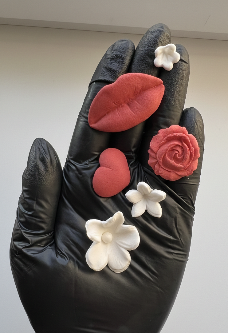 61 Edible Valentine Cake Decorations | Roses, Lips, Hearts & Flowers