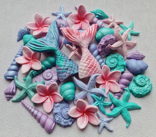 48 Edible Under the Sea Cake Decorations | Mermaid & Ocean Theme