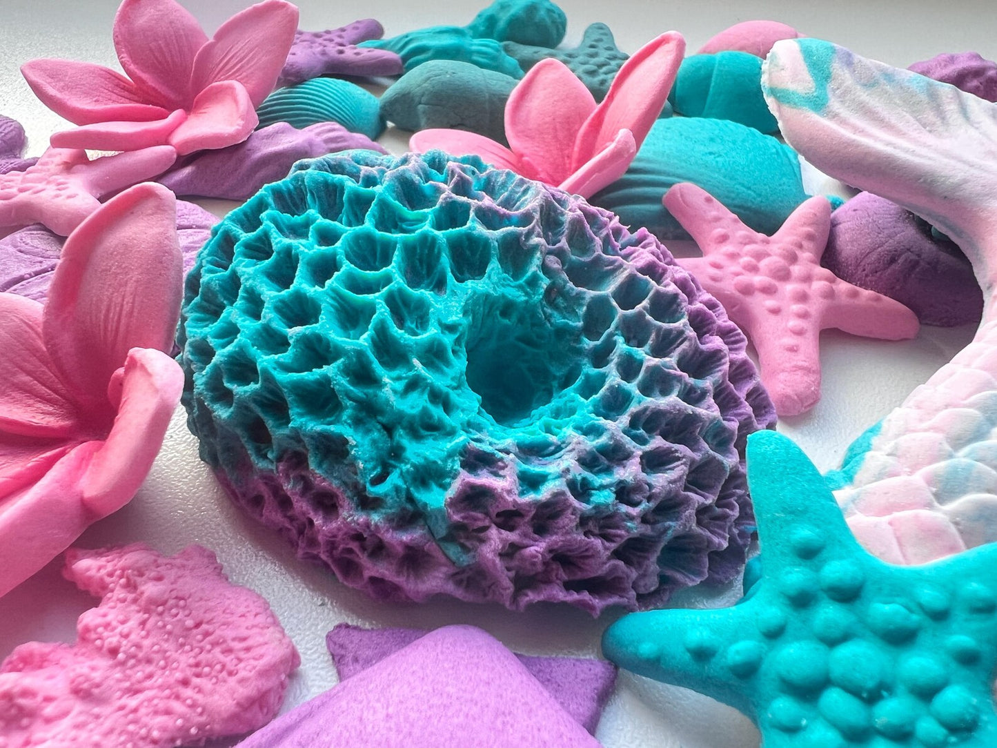 large colorful sugar coral