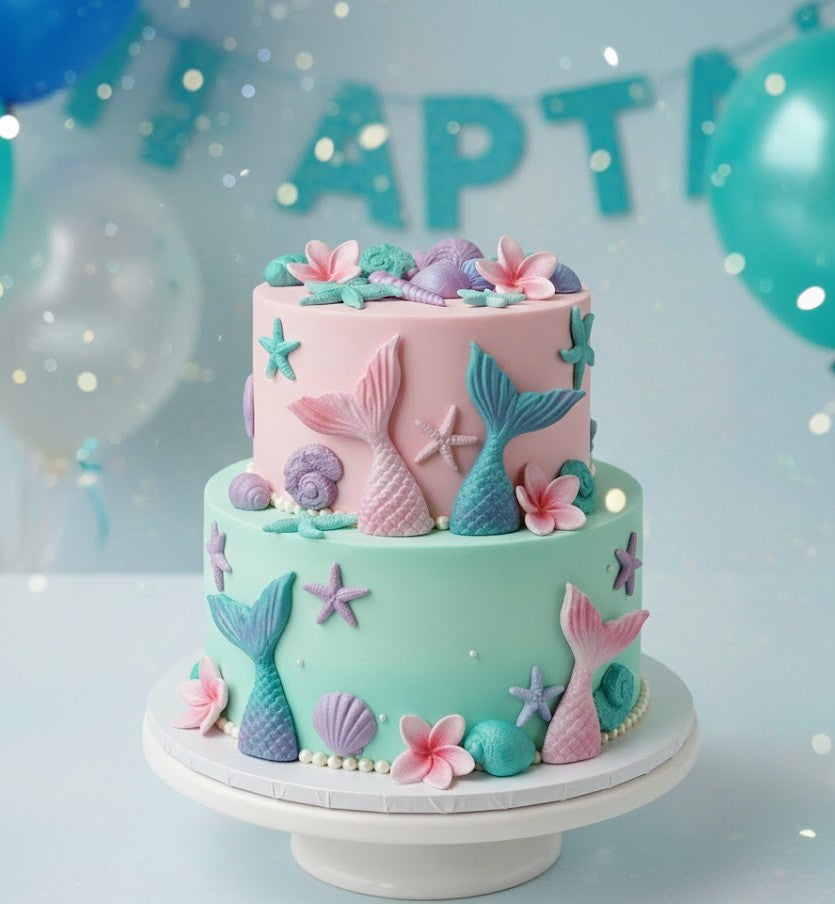 48 Edible Under the Sea Cake Decorations | Mermaid & Ocean Theme