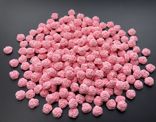 100 Edible Mini Rose Cake Decorations | Pink Sugar Flowers